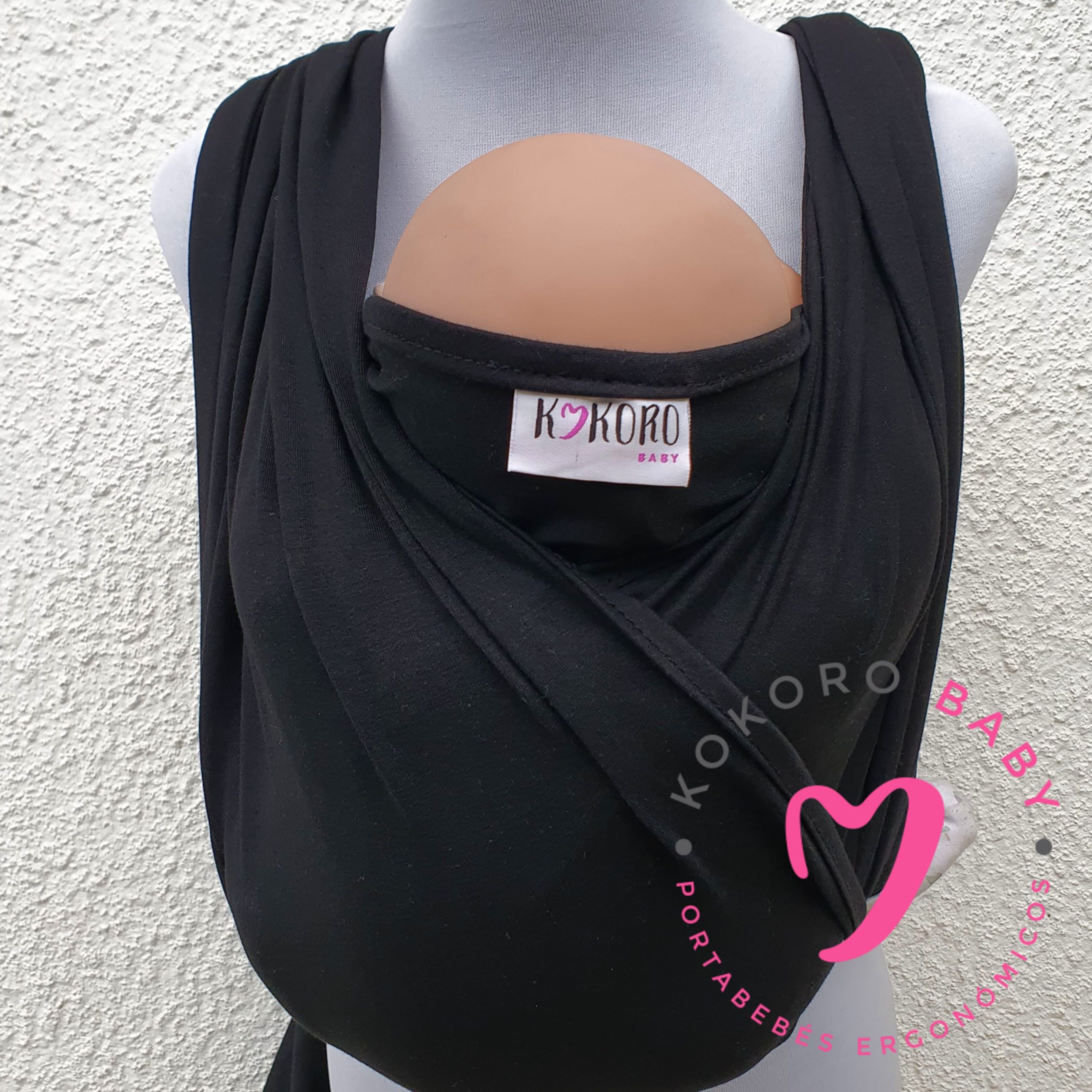 Fular elástico negro