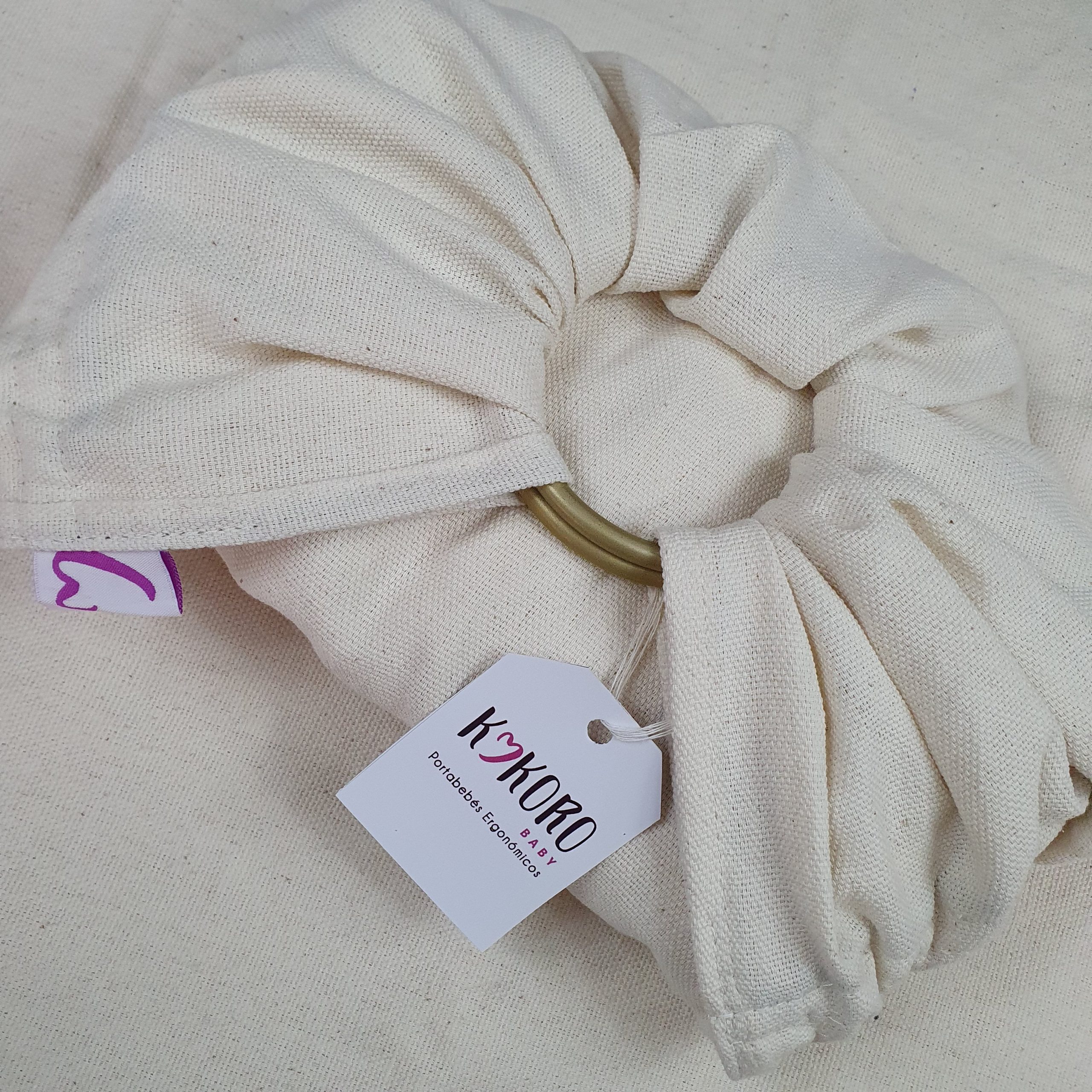 Bandolera tejida tafetan Crema