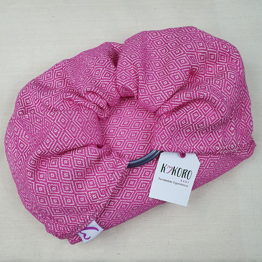 Bandolera tejida en Sarga fucsia