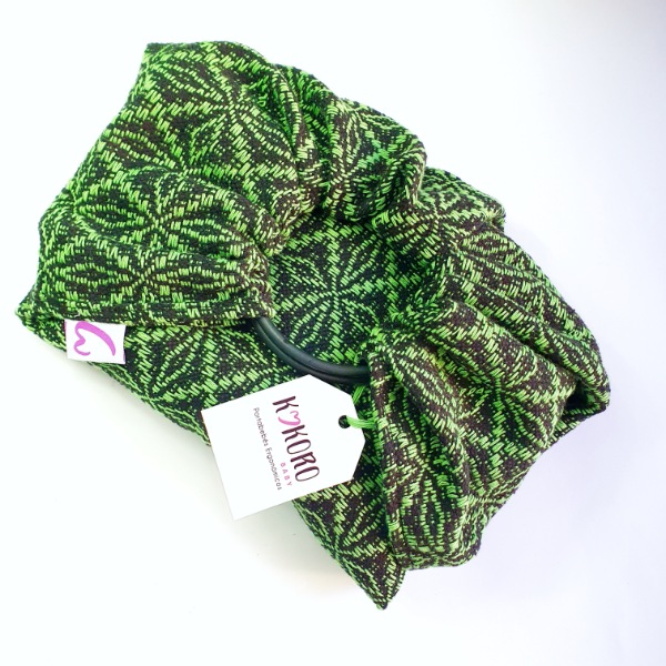 Bandolera tejida en Sarga verde