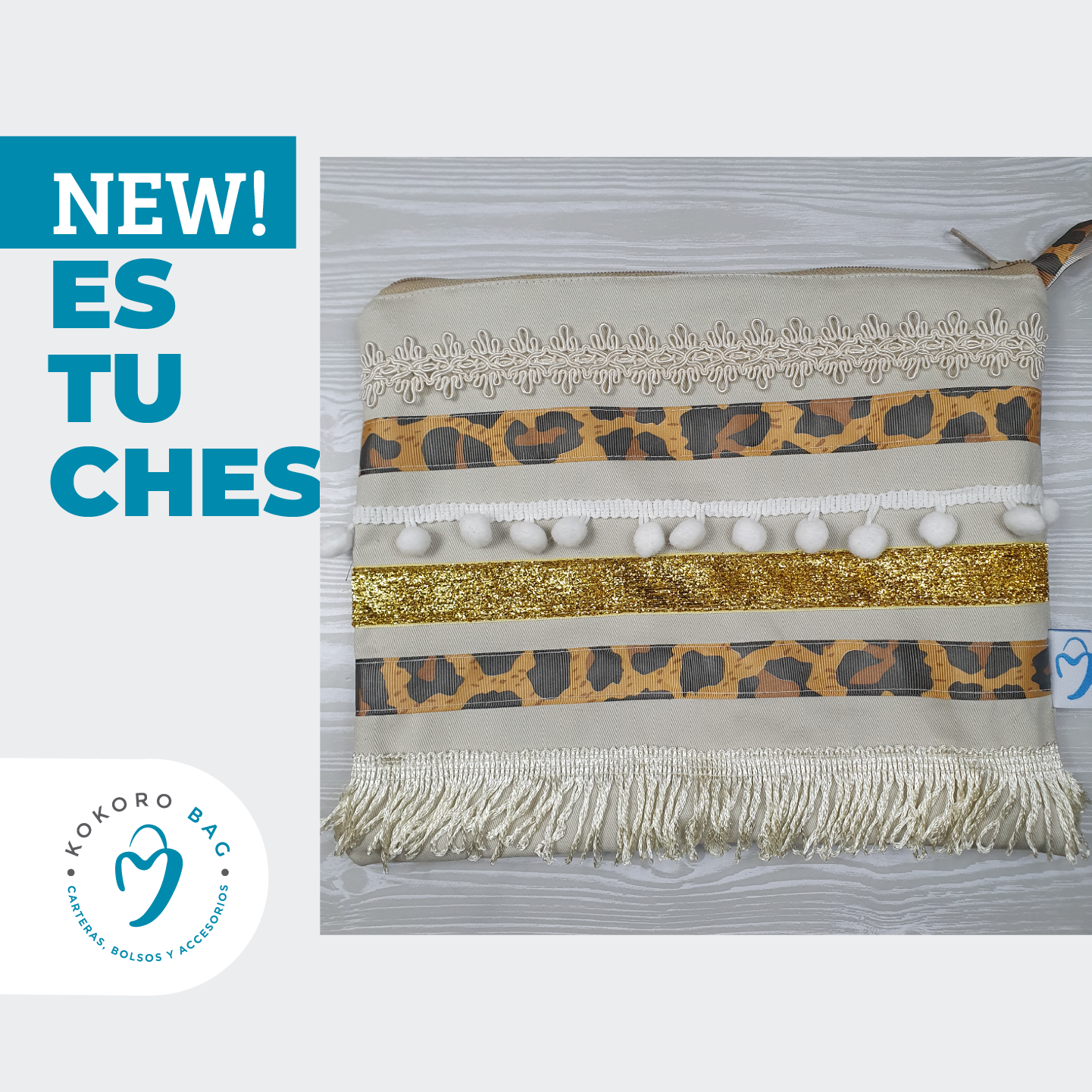 Maxi estuche diseño crema