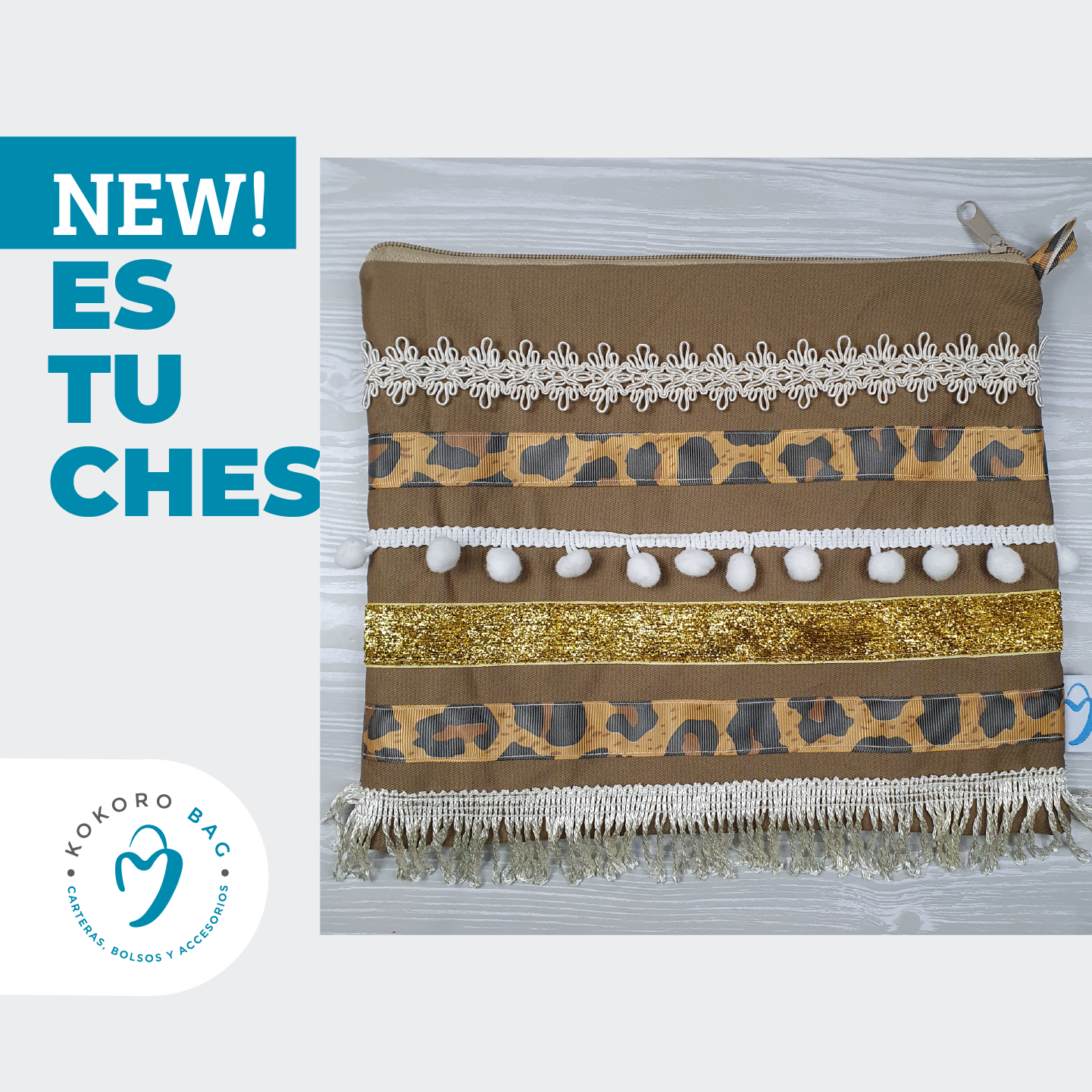 Maxi estuche diseño café con leche