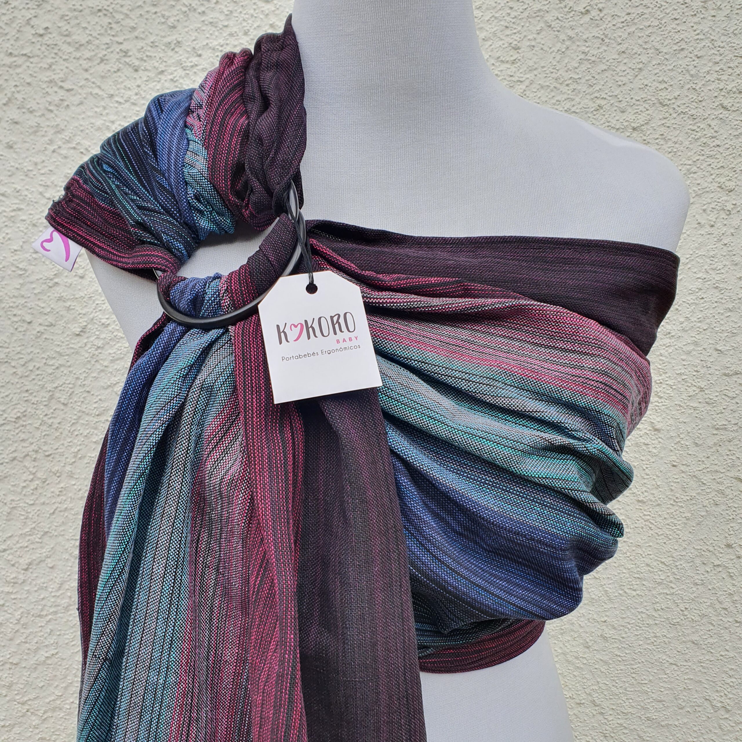 Bandolera tejida tafetan degradé purpura